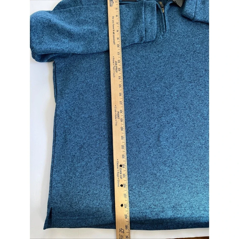 Haggar In Motion Mens Sz XXL 1/4 Zip Pullover‎ Sweater Gray Heather.